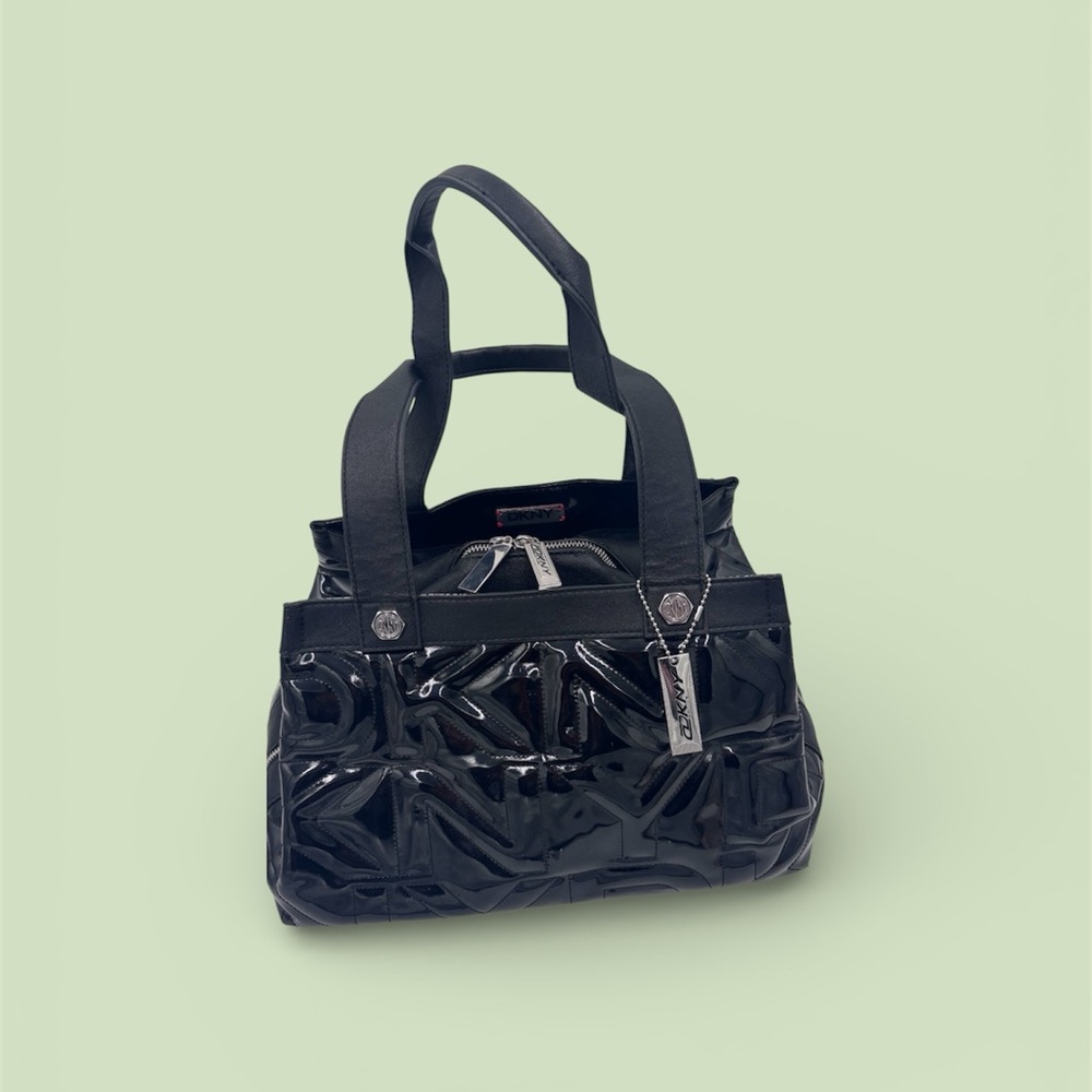 DKNY Shiny Black Tote Bag